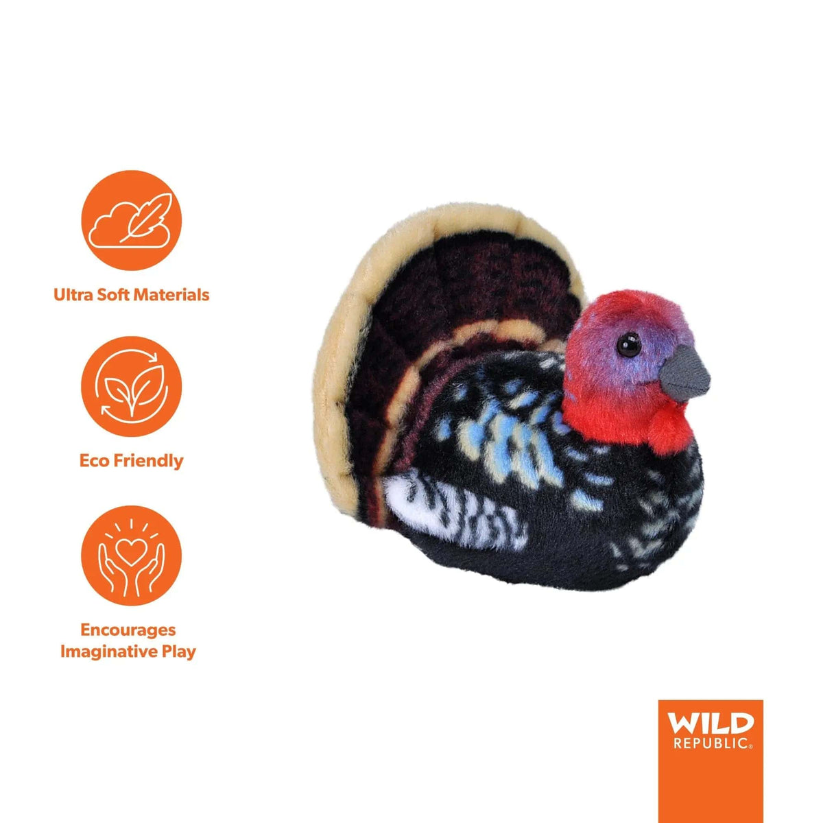 Wild Republic Audubon Birds Wild Turkey Plush, view 3