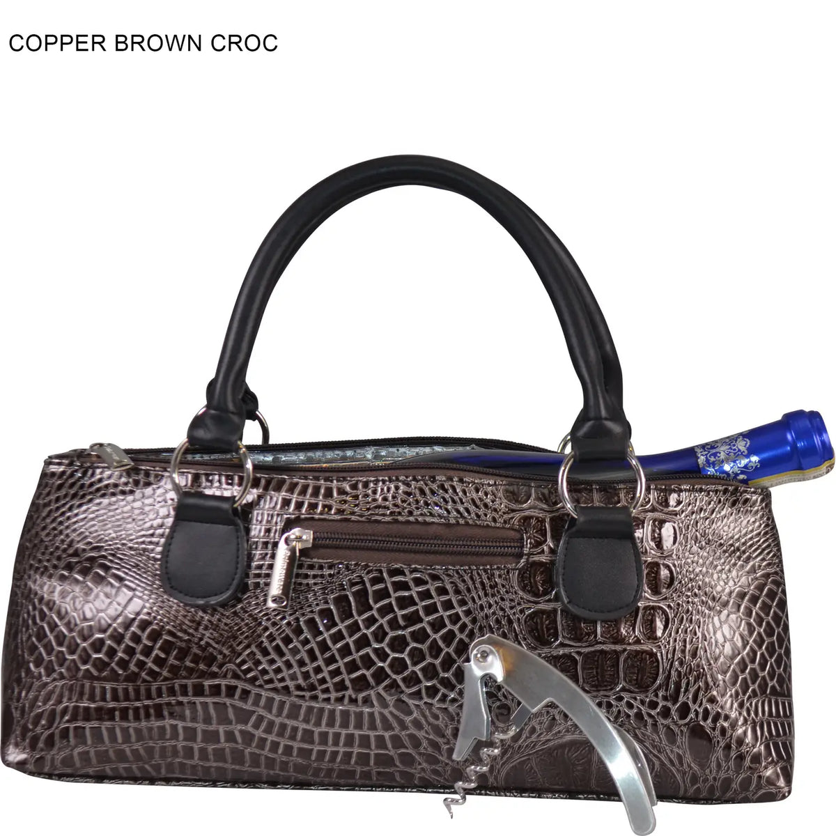 Primeware Copper Brown Croc Design Insulated Wine Clutch - Little Miss Muffin Children & Home