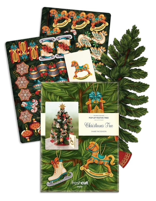 FreshCut Paper FreshCut Christmas Tree Pop-Up Holiday Greeting Card - Little Miss Muffin Children & Home