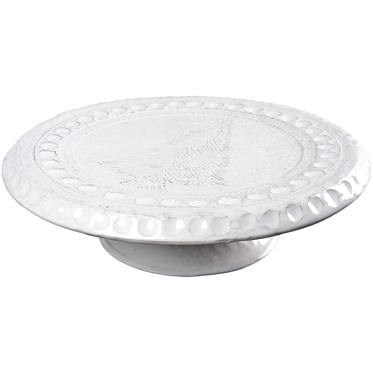 Abigail's Home Decor Abigail's Cake Plate, White with Etched Tree - Little Miss Muffin Children & Home
