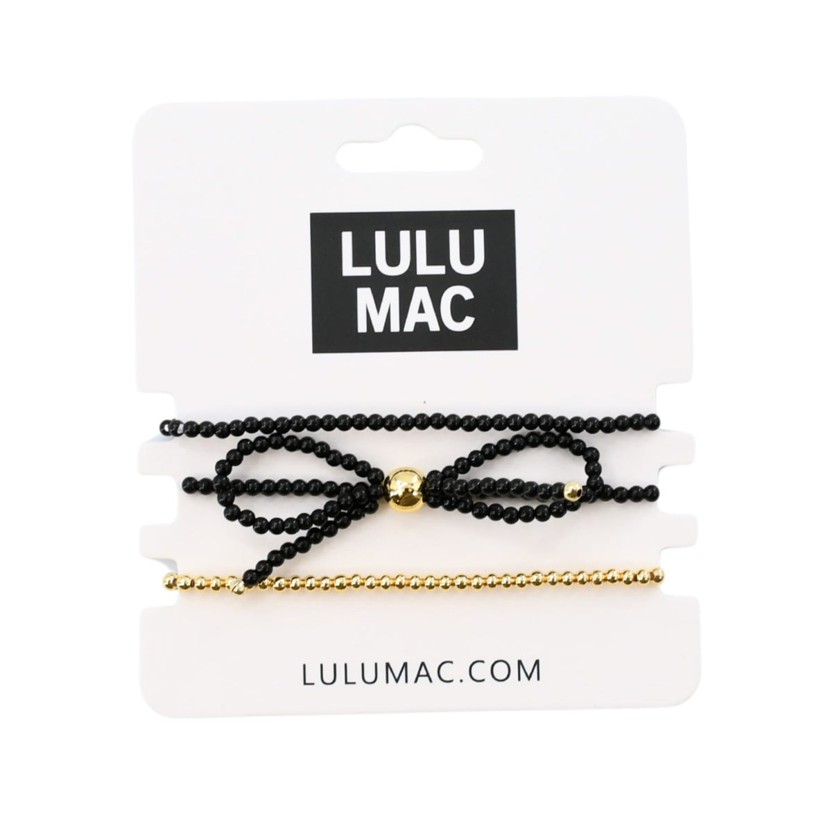 Black Stackable Beaded Bracelets by Girlie Girl Originals