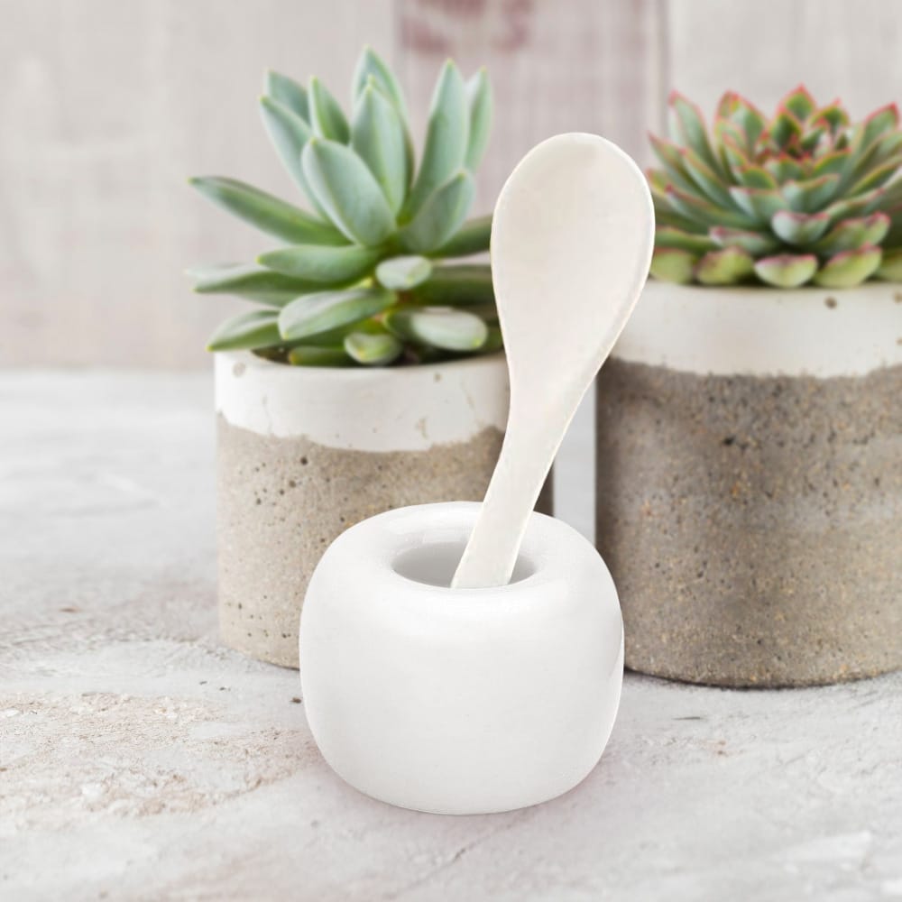 Round Shaped Solid Ceramic Toothbrush Holder/Pen Stand
