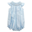 Bailey Boys Bailey Boys Pale Blue Geometric Smocked Bishop Short Romper - Little Miss Muffin Children & Home