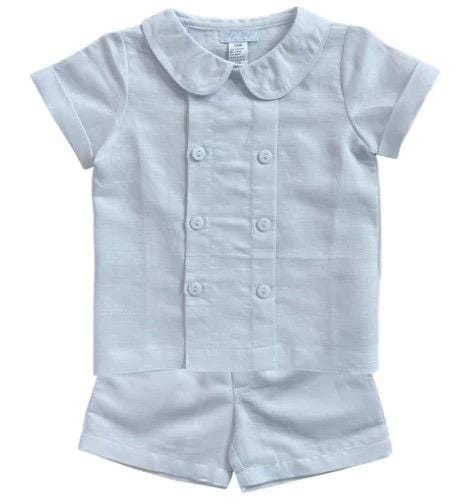 Lulu Bebe Lulu Bebe George Linen Two-Piece Short Set - Little Miss Muffin Children & Home