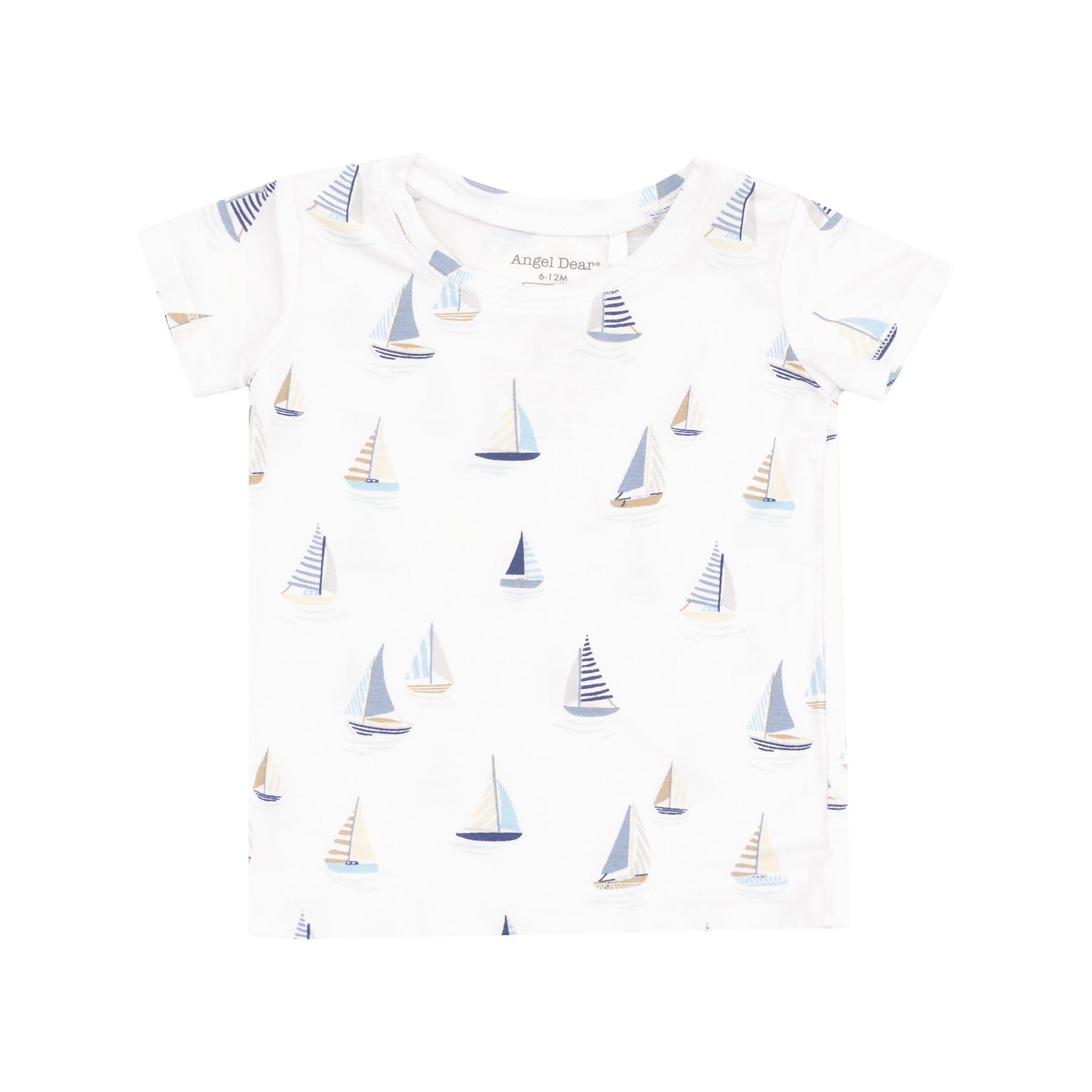 Angel Dear Angel Dear Sailboats Blue Short Sleeve Loungewear Set - Little Miss Muffin Children & Home