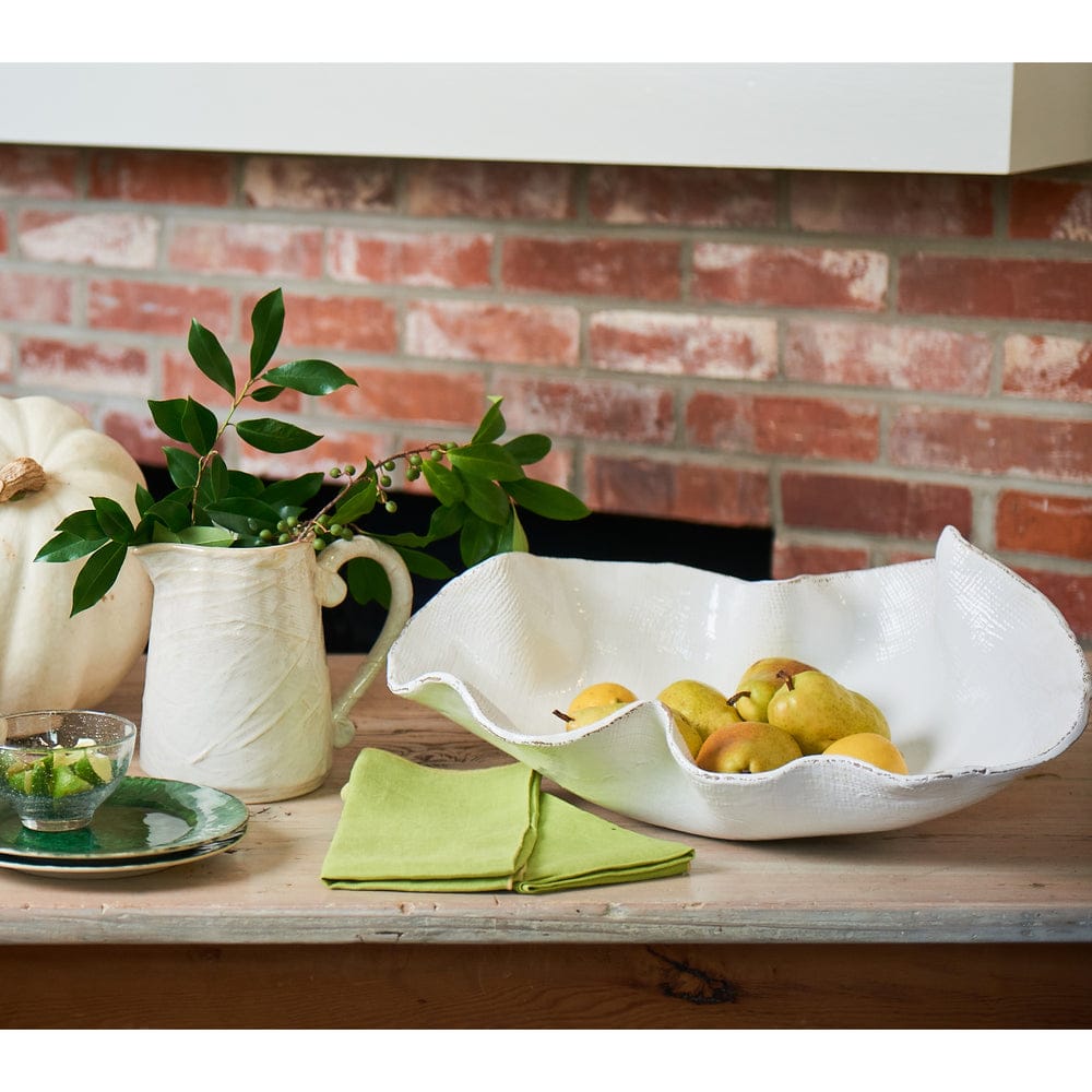 Large White Atelier Free Form Textured Bowl