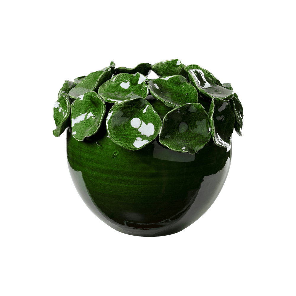 Nasturtium Green Cachepot with Petals