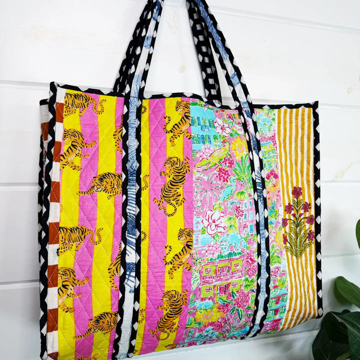 Signature Patchwork Quilted Tote Bag