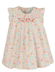 Casero & Associates Orange Easter Garden Pleated Dress - Little Miss Muffin Children & Home
