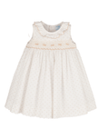 Plumeti Smock Dress, Beige