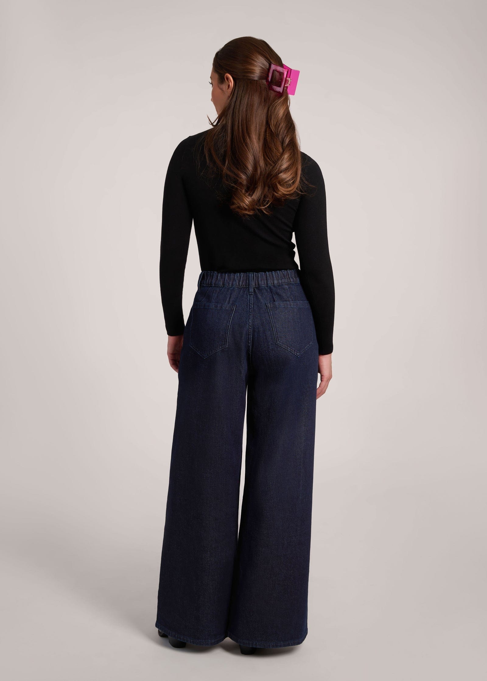 Yoga Jeans Lily Wide Leg Pleated Flowy High Rise 32" Jeans in Elera - Little Miss Muffin Children & Home