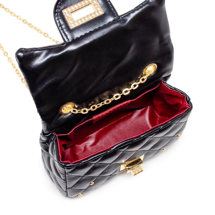 Zomi Gems Zomi Gems Classic Quilted Stud Handbag in Black - Little Miss Muffin Children & Home