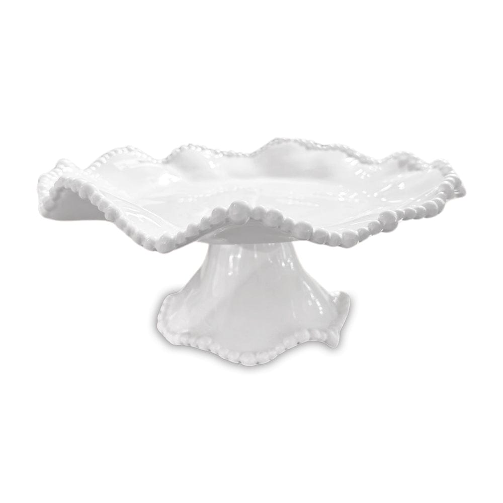 Beatriz Ball Vida Alegria Small Pedestal Cake Plate, White - Little Miss Muffin Children & Home