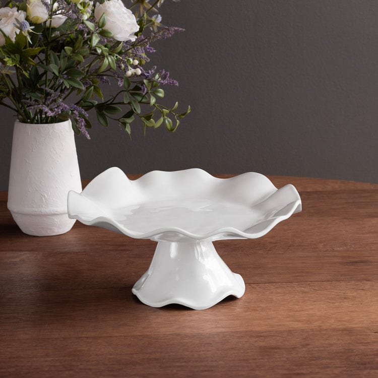 Beatriz Ball Beatriz Ball Vida Havana Pedestal Cake Plate White Small - Little Miss Muffin Children & Home