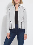 Lysse Lyssé Reversible Cashmere Zip-Up Cardigan – Black/Pearl Grey Melange - Little Miss Muffin Children & Home