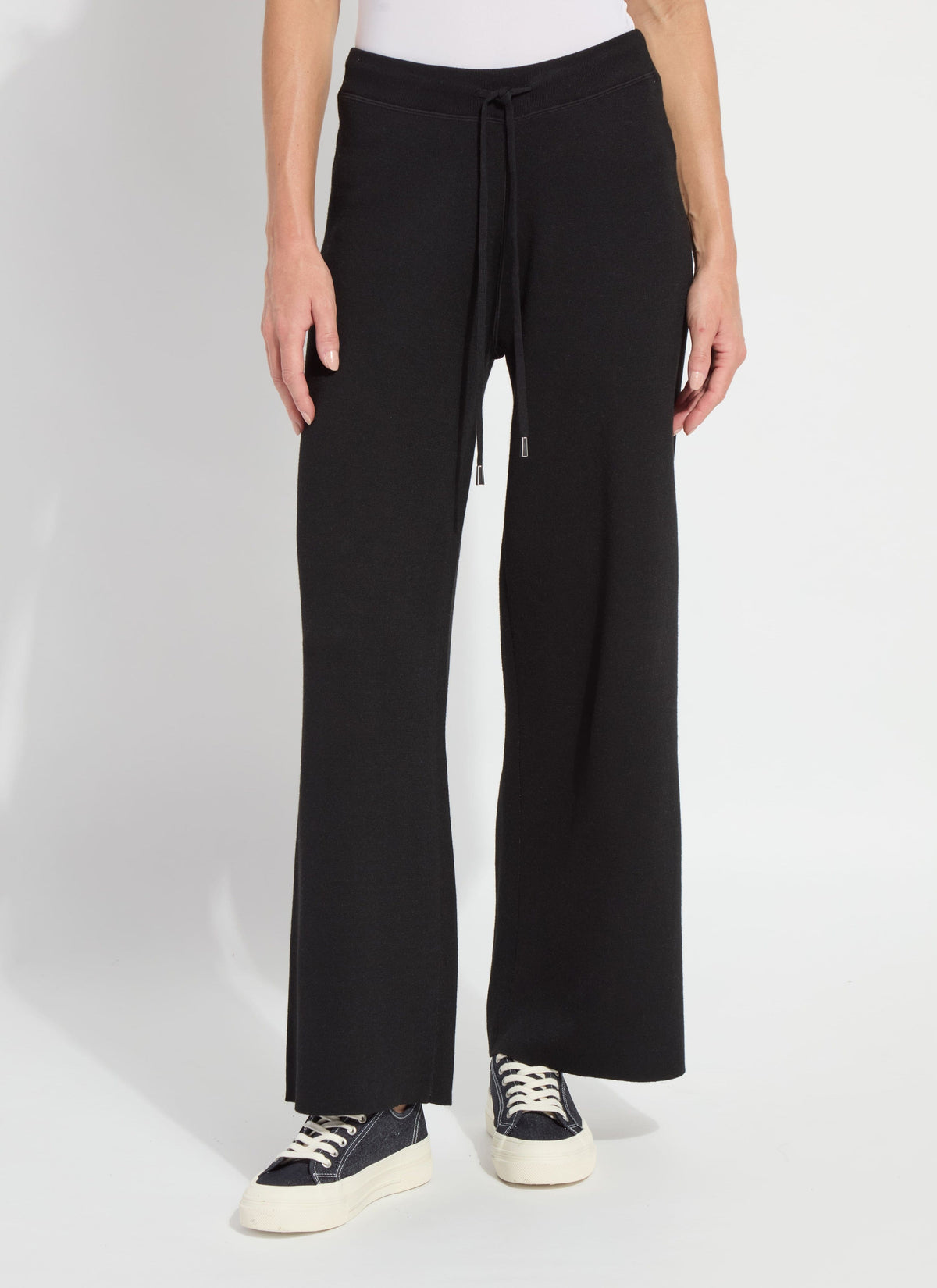 Lysse Lyssé Odessa Reversible Knit Wide-Leg Lounge Pants – Black/Pearl Grey Melange - Little Miss Muffin Children & Home