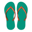 Green Flip Flops Green Flip Flops Women's Sustainable Flip Flops Emerald with Orange Straps - Little Miss Muffin Children & Home