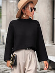 Sweetkama Black Ladies Long Sleeves Daily Hollow Out Sweater - Little Miss Muffin Children & Home