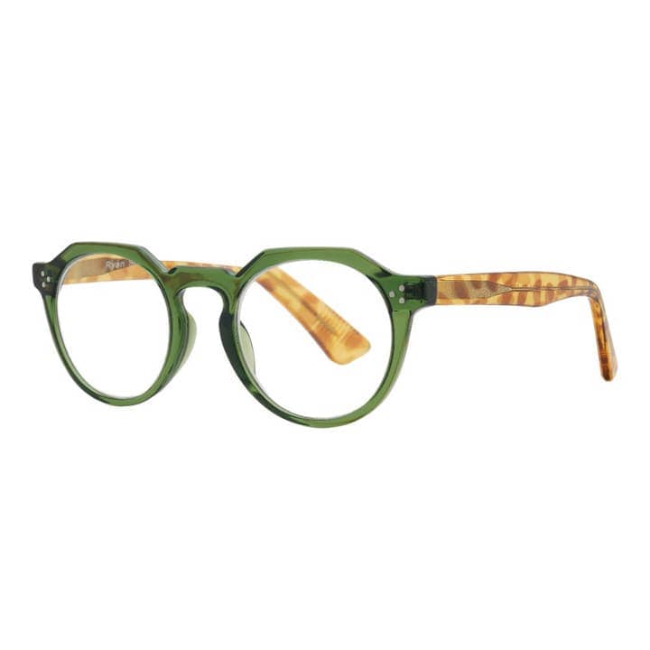 Ryan Simkhai Eyeshop Parker Green Front Tortoise Arms Temples Blue Light Blocking Readers - Little Miss Muffin Children & Home