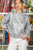 Vine & Love Vine & Love Foil Animal Print Knit Sweater - Little Miss Muffin Children & Home