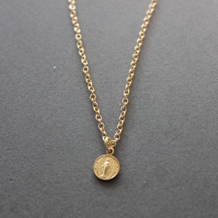 Weisinger Designs Weisinger Designs 16" Mary Medal Necklace - Little Miss Muffin Children & Home