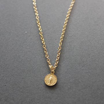 Weisinger Designs Weisinger Designs 16" Mary Medal Necklace - Little Miss Muffin Children & Home