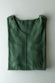 Urban Daizy Urban Daizy High-Low V-Neck Tunic Sweater in Olive - Little Miss Muffin Children & Home