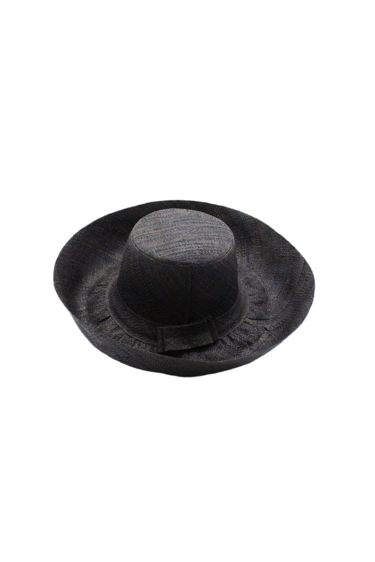 Shebobo Shebobo Black 7" Wide Brim Solid Color Packable Straw Sun Hat - Little Miss Muffin Children & Home