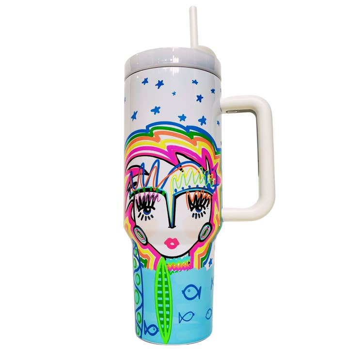 Windy O’Connor Art Surf Side Chica Tumbler - Little Miss Muffin Children & Home