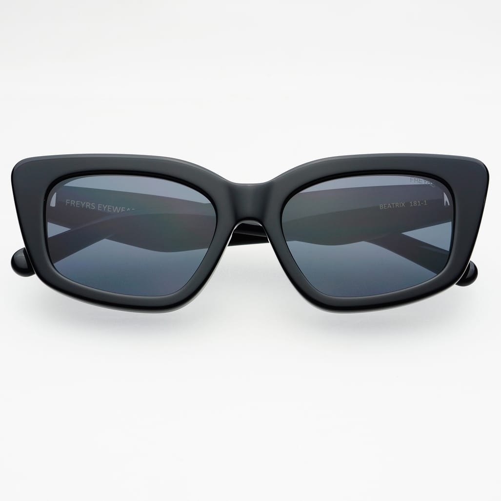 Freyrs Eyewear Beatrix Acetate Womens Cat Eye Sunglasses Black - Little Miss Muffin Children & Home