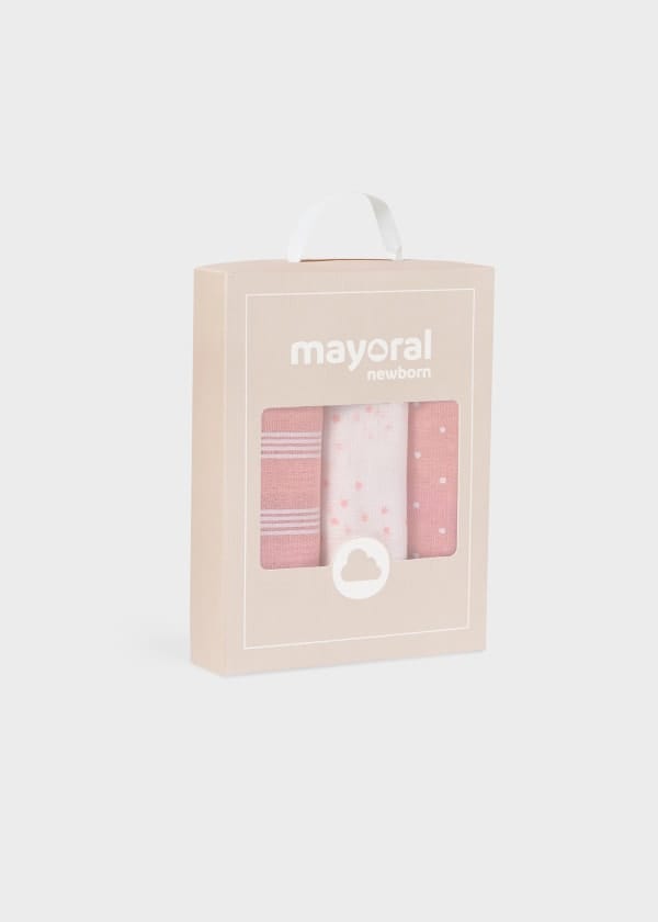 Mayoral Usa Inc Mayoral 3-Piece Set of Gauze Muslin Baby Cloths - Little Miss Muffin Children & Home
