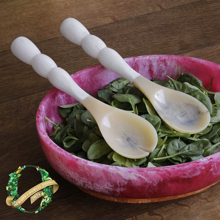 Beatriz Ball Beatriz Ball Resin Rio Bubble Salad Servers, White - Little Miss Muffin Children & Home