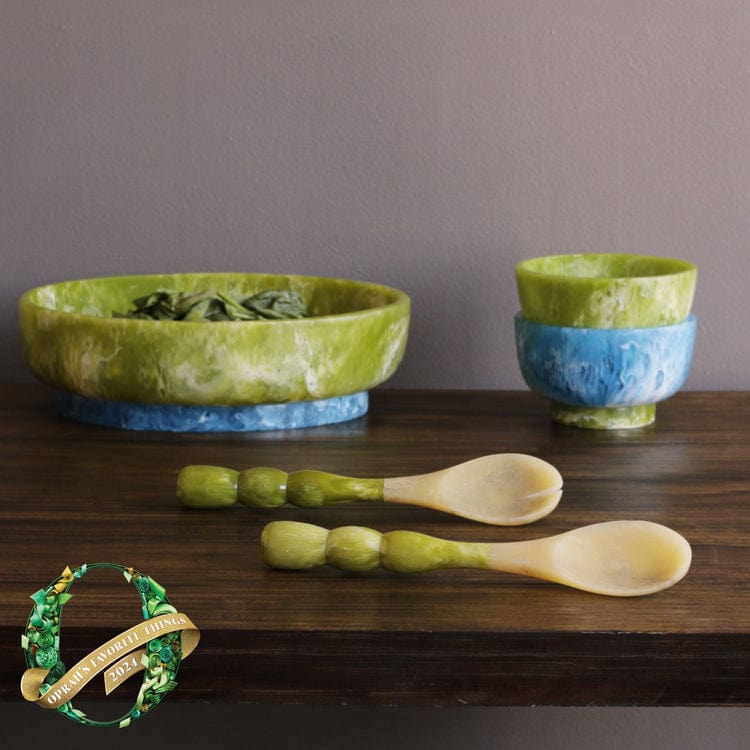 Beatriz Ball Beatriz Ball Resin Rio Bubble Salad Servers, Green - Little Miss Muffin Children & Home