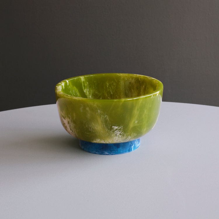 Beatriz Ball Beatriz Ball Rio Small Round Resin Bowl with Base, Green & Blue - Little Miss Muffin Children & Home