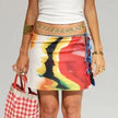 Rosa Clothing Rosa Clothing Sexy Strappy Mini Floral Print Beach Skirt, Orange - Little Miss Muffin Children & Home