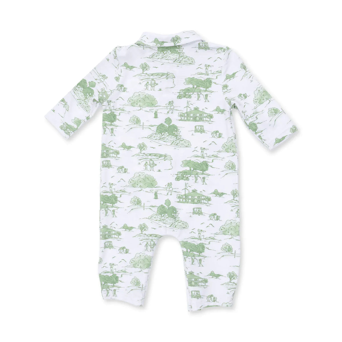 Angel Dear Golf Toile Green Polo Romper - Little Miss Muffin Children & Home