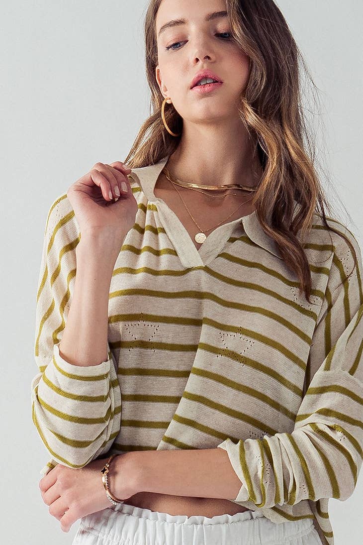 Fashion Week Fashion Week Sydney Eyelet Star Striped Polo - Little Miss Muffin Children & Home