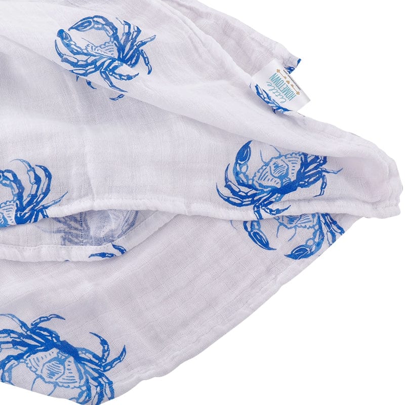 Little Hometown Blue Crab Swaddle Blanket - Little Miss Muffin Children & Home