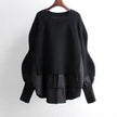 KooPros KooPros Crewneck Patchwork Combo Pullover Sweater in Black - Little Miss Muffin Children & Home
