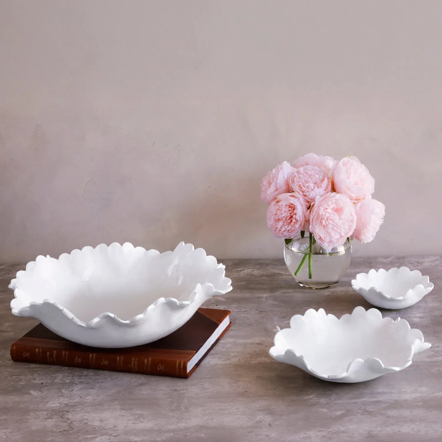 Vida Colette White Mini Bowls Set of 4