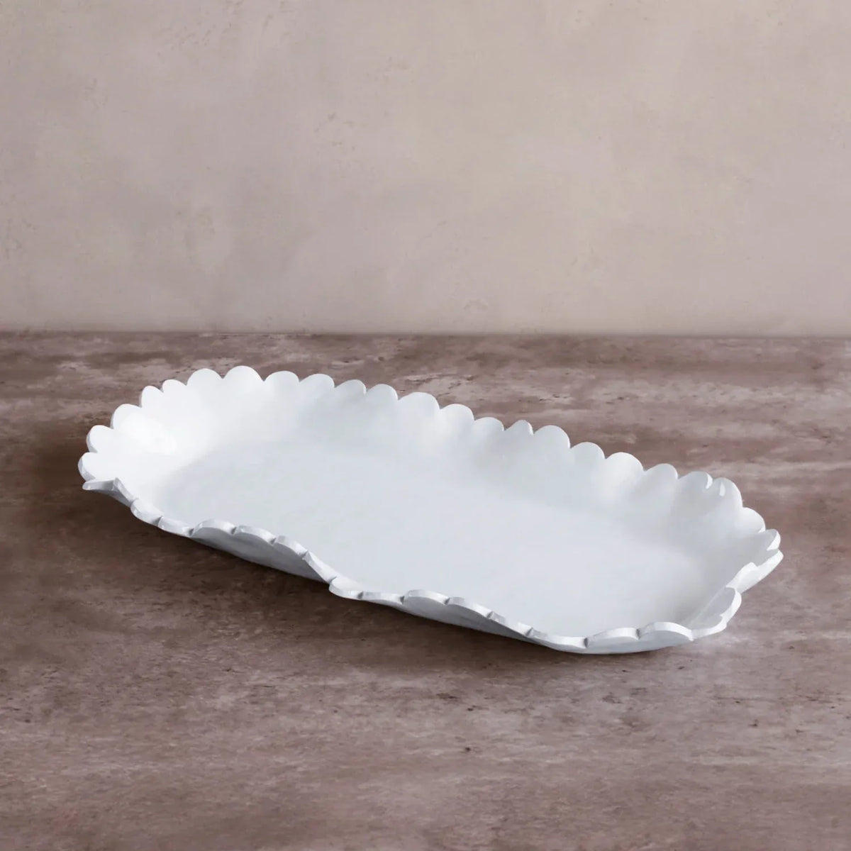 Vida Colette White Large Oblong Platter