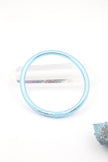 Single Rainbow Thai Buddhist Temple Bracelet, Mantra Bangle, Blue Jeans