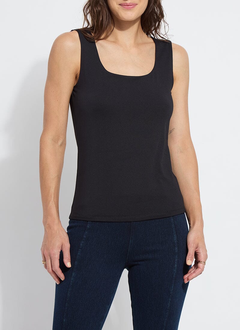 Lysse Lysse Evie Scoop Neck Tank in Black - Little Miss Muffin Children & Home