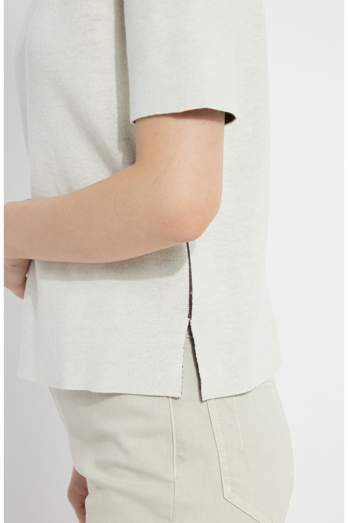Lysse Odessa Reversible Knit Short Sleeve Tee in Refined Taupe/Double Espresso - Little Miss Muffin Children & Home