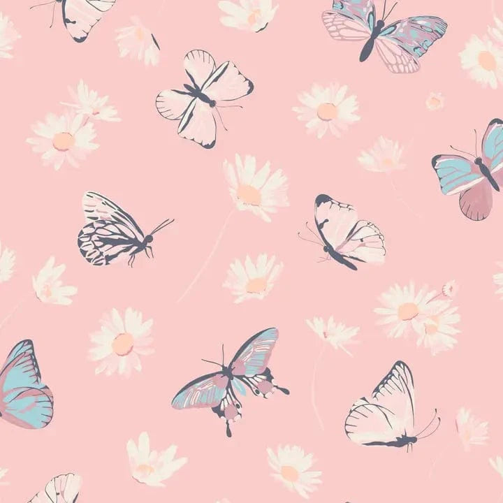 Sweet Bamboo Sweet Bamboo Ruffle Romper Butterfly Daisy Pink - Little Miss Muffin Children & Home