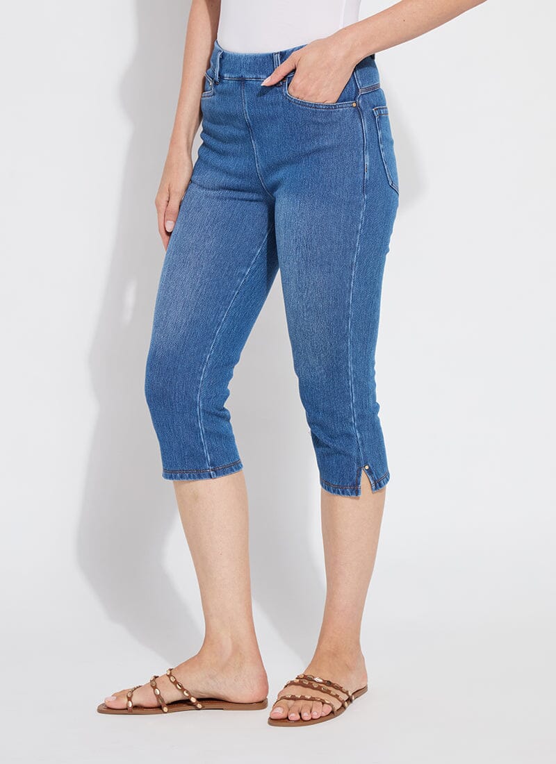 Lysse Granada Front Pocket Capri Denim (18.5" Inseam) Mid Wash - Little Miss Muffin Children & Home