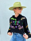 Mardi Gras Creations Mardi Gras Creations Mardi Explosion Crop Hoodie - Little Miss Muffin Children & Home