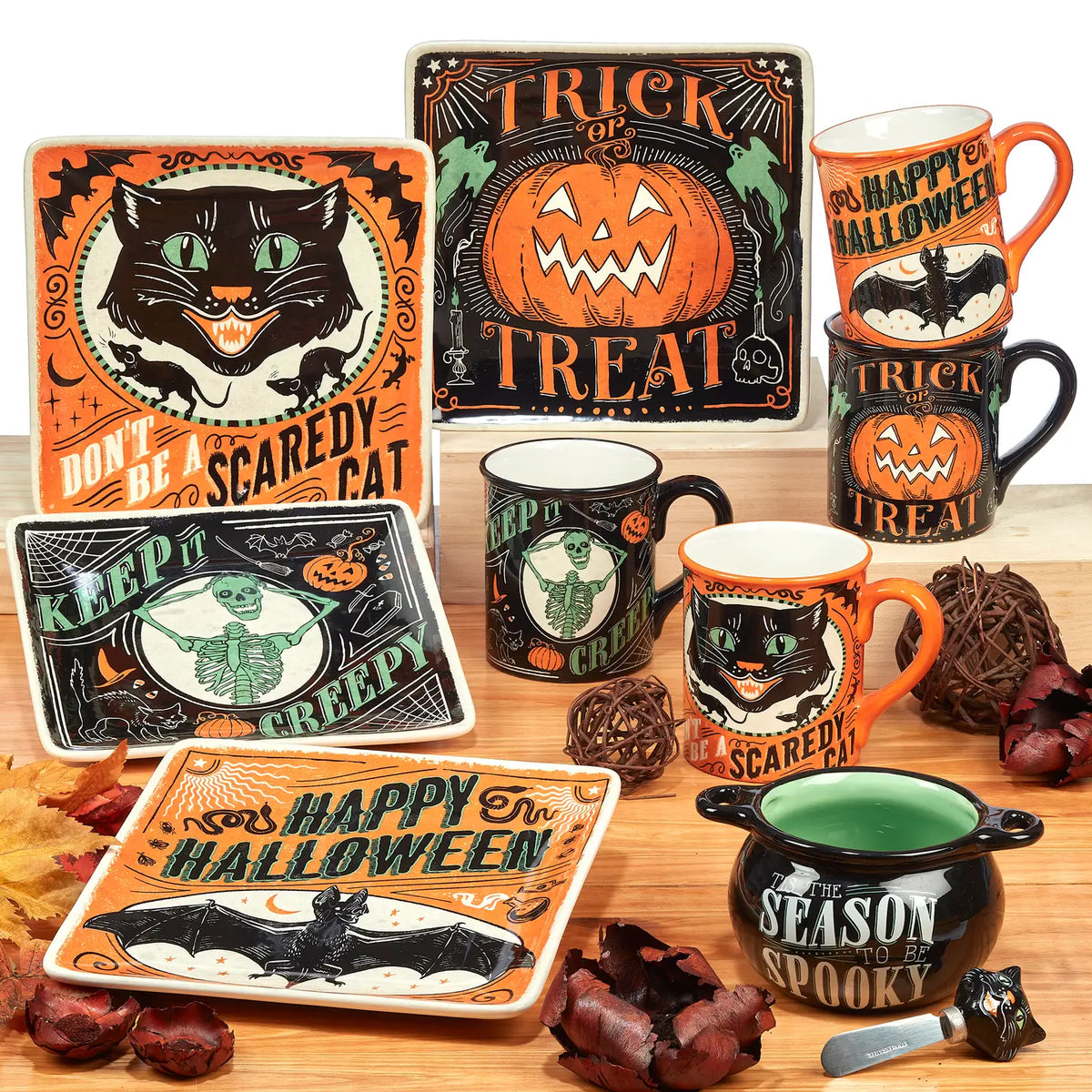 Scaredy Cat Halloween 18oz Mug, 4 Available Styles