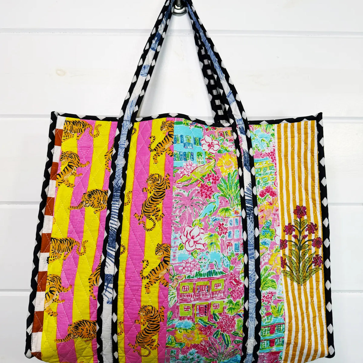 Signature Patchwork Quilted Tote Bag