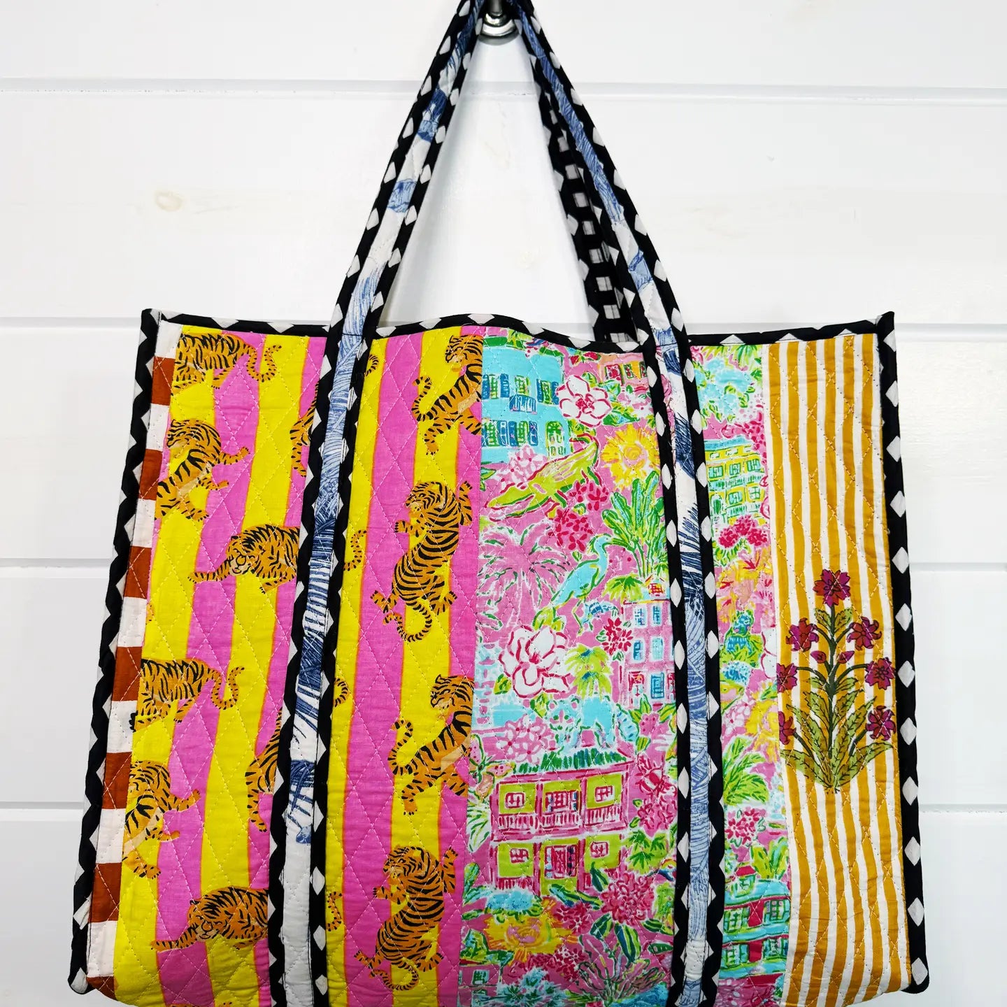 Signature Patchwork Quilted Tote Bag